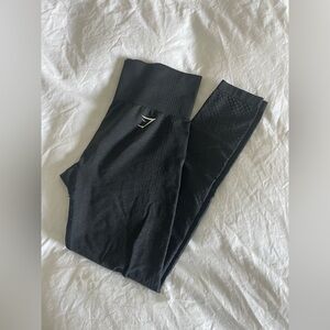 GymShark Black Textured High-Waist Leggings